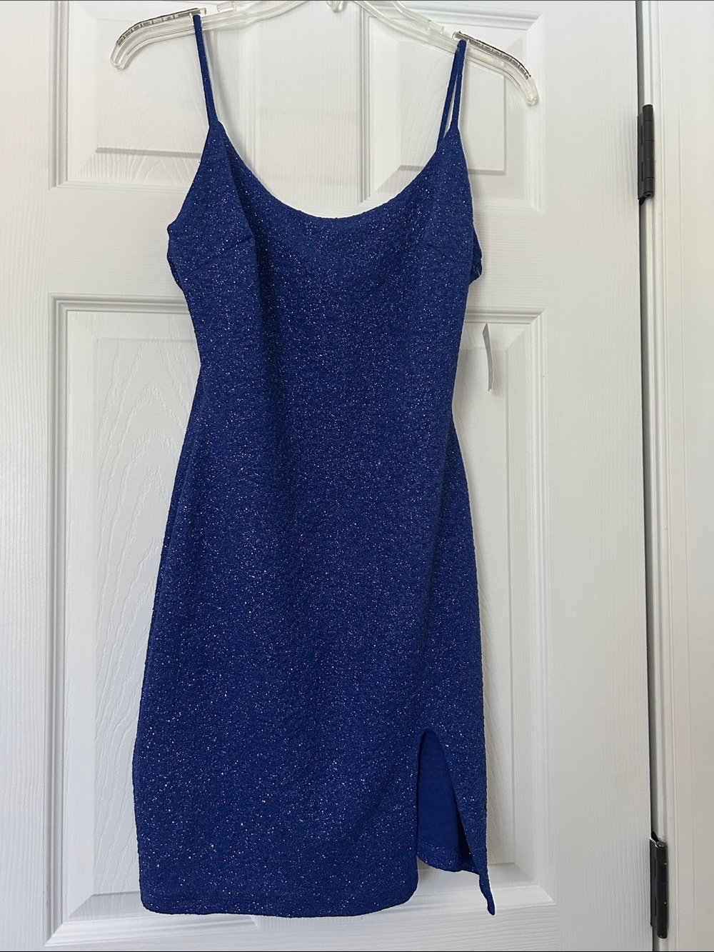 💙Royal Blue Sparkle Dress with Side Slit💙